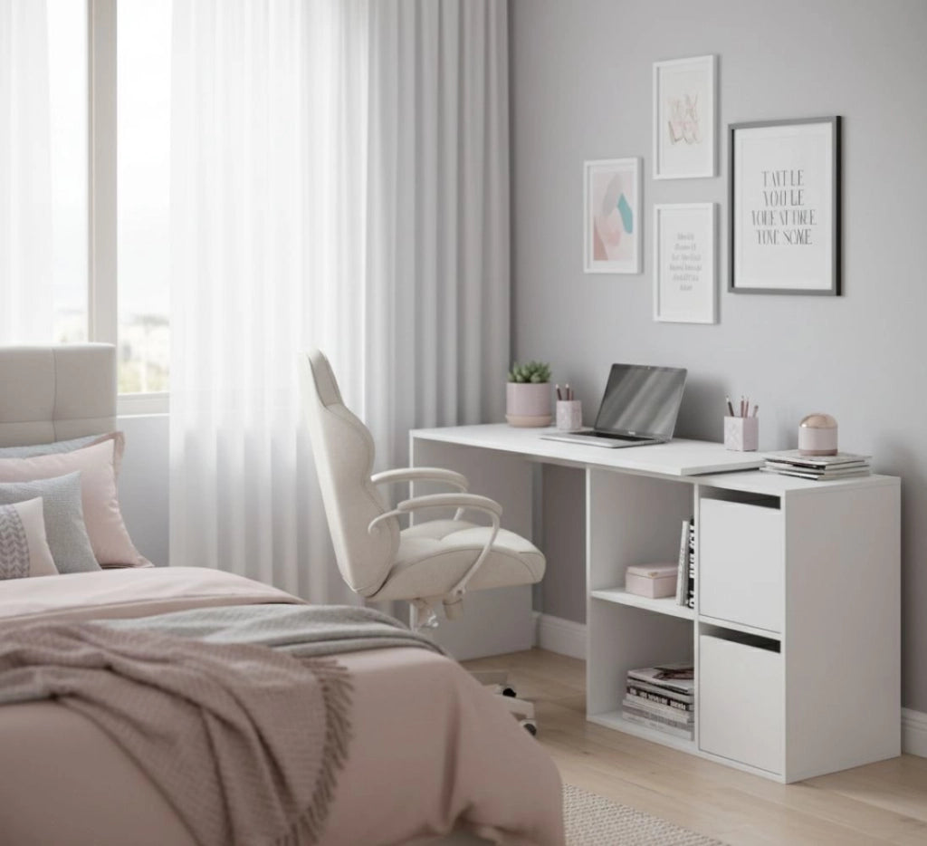 Ascona, Scrivania Modulabile, 152x49x74h cm Bianco