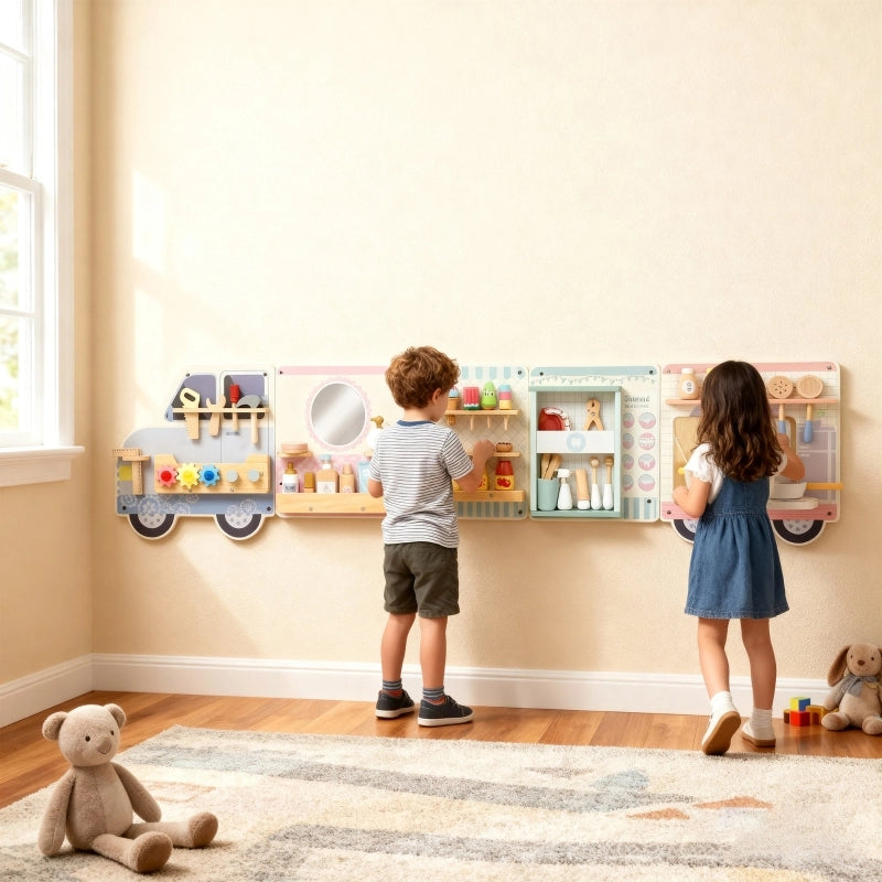 TAVOLA SENSORIALE DA PARETE 163,8 cm Multicolore MDF