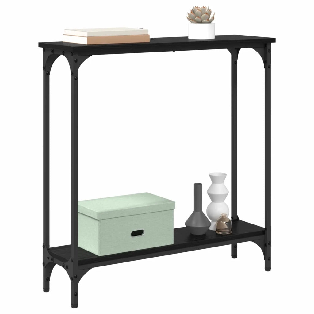 Tavolo consolle Rovere Nero 75 x 22,5 x 75 cm 882195