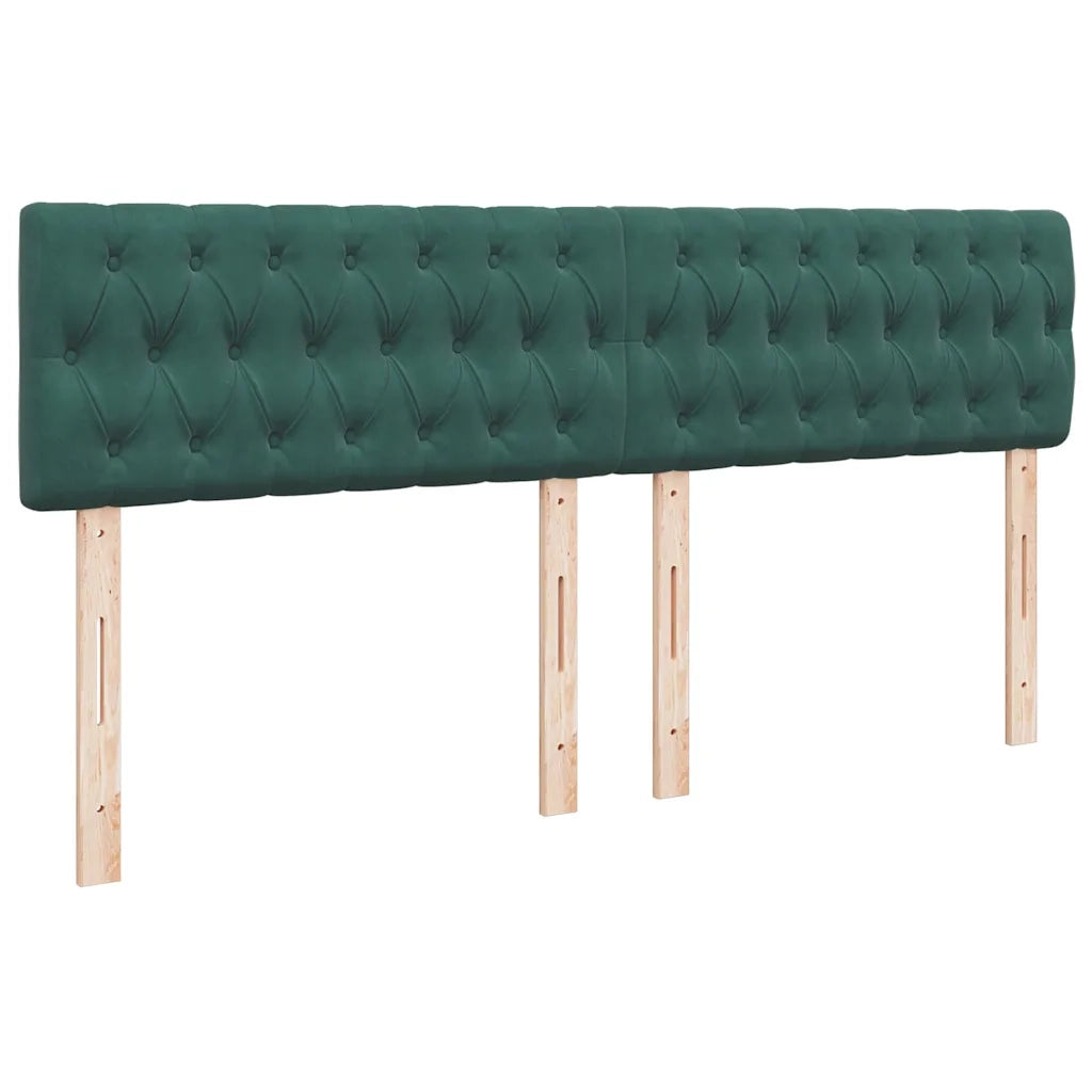 Giroletto a Molle con Materasso Verde Scuro 180x200 cm Velluto 3286387