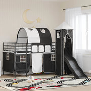 Struttura del letto loft per bambini Nero 107 x 200 cm Metallo 42020877