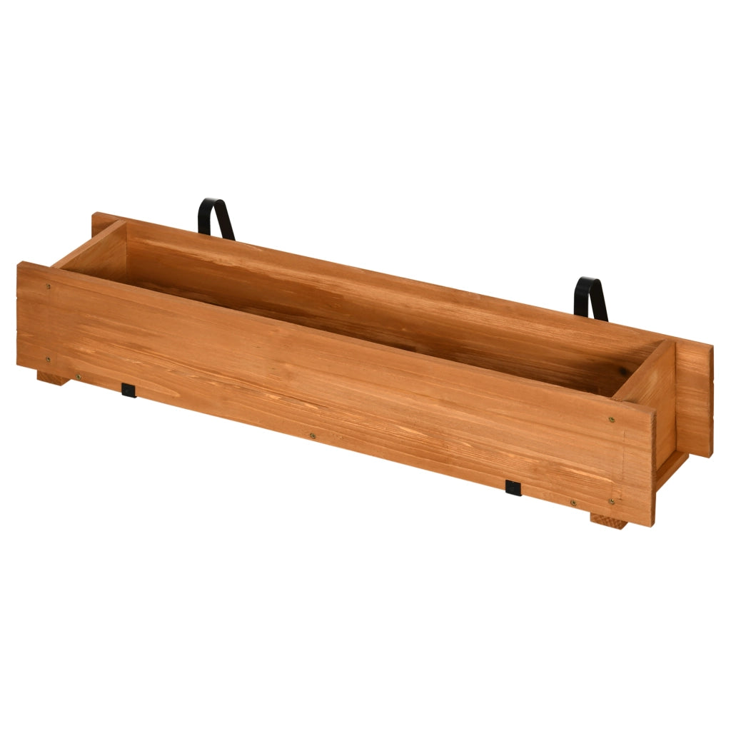 Fioriera in Legno per Piante Fiori da Giardino ¨C zephmum ¨C 91x18x16,5 cm Colore Naturale