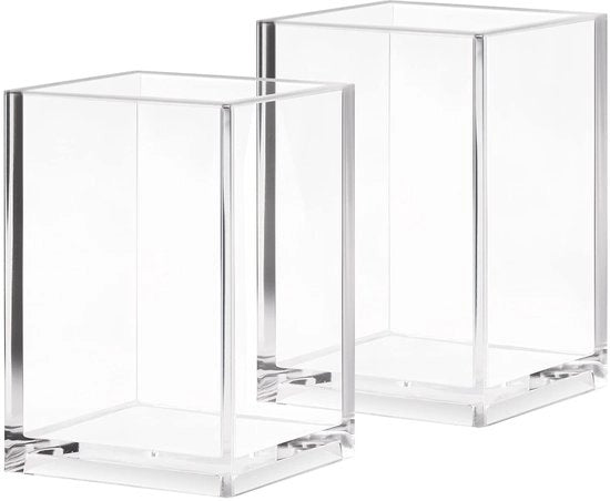 Organizzatore per penne 2 in 1 trasparente per ufficio accessori per ufficio, organizzatore per ufficio, scuola, uso domestico