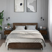 Comodini 2 pz-Set di 2 Tavolino da notte Rovere Fumo 40x40x55 cm in Legno Multistrato