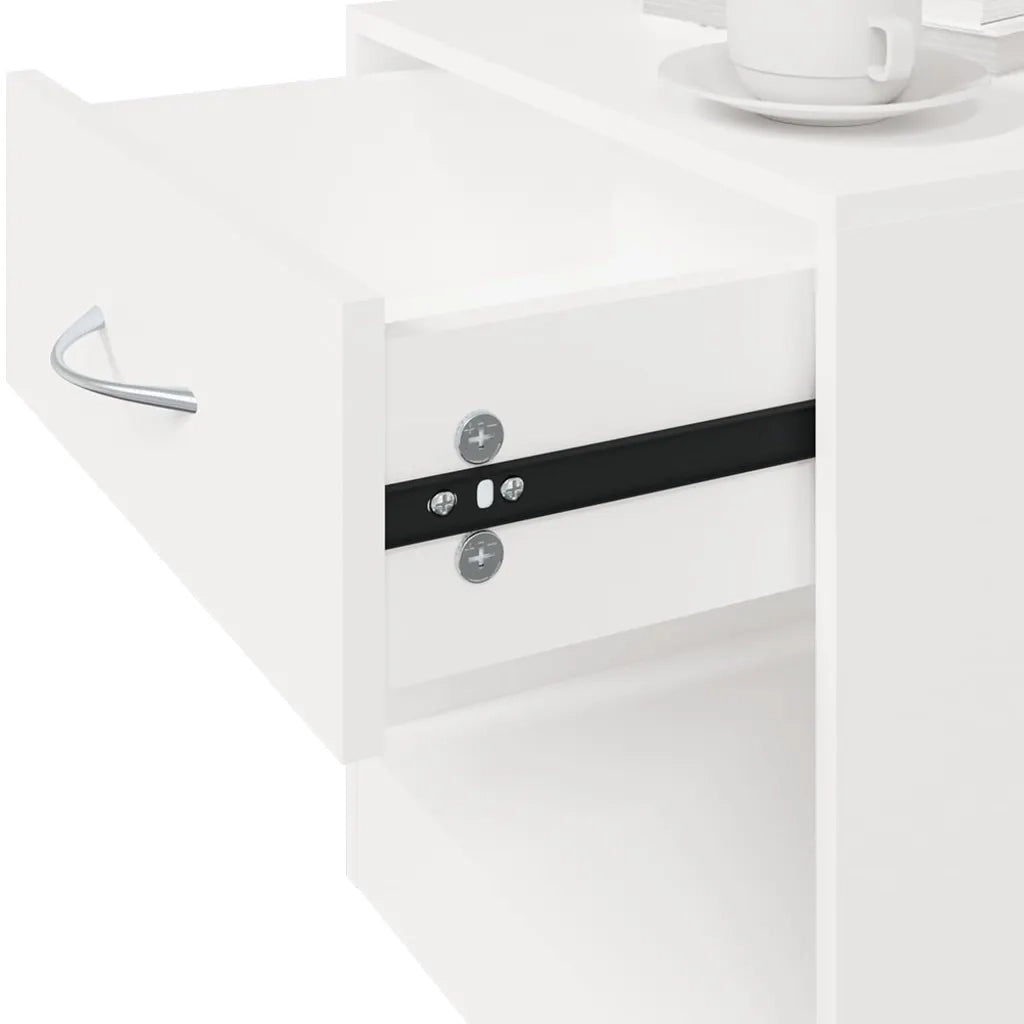 Comodini 2 pz con Cassetto Bianchi 242547