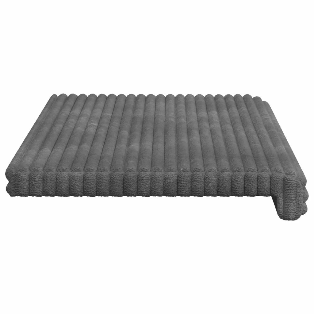 Cuscino per panchina Corduroy Morbido Grigio Chiaro 42043296