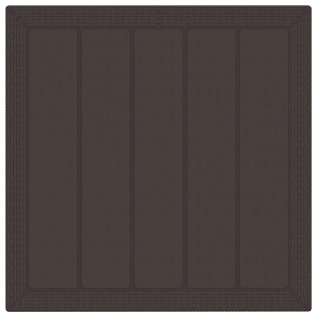 Set da Pranzo per Giardino 3 pcs Marrone Polipropilene 3378681