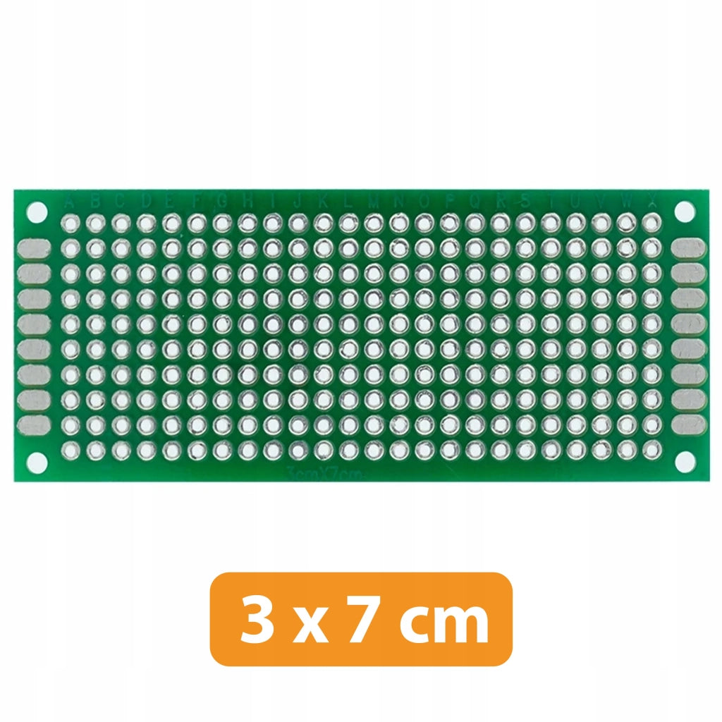 Piastra Prototipo Universale Doppia Faccia 30x70 mm – Montaggio THT, Fori 2,54 mm | Elettronica Prototipazione
