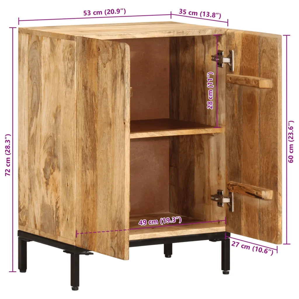 Credenza 53x35x72 cm in Legno Massello di Mango 4009948