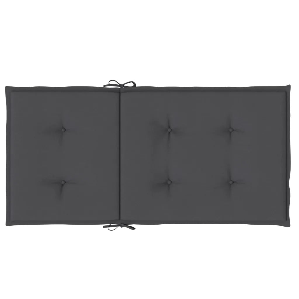 Cuscini Sedia Schiena Bassa 2 pz Antracite MÃ©lange 100x50x4 cm