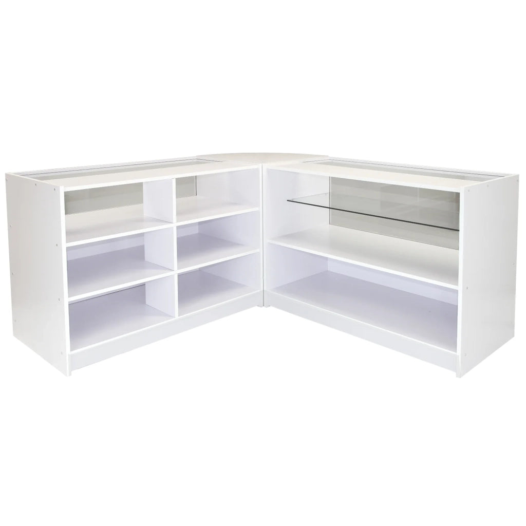 Set Glacier con 3 Banconi Negozio e Reception Bianco Lilla Solidi No Puro Bianco