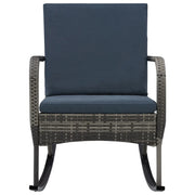 Sedia a Dondolo da Giardino in Polyrattan Antracite 47748