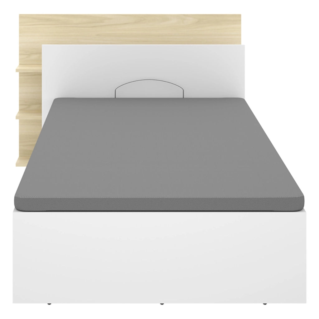 Montic, Letto Singolo Contenitore, Bianco