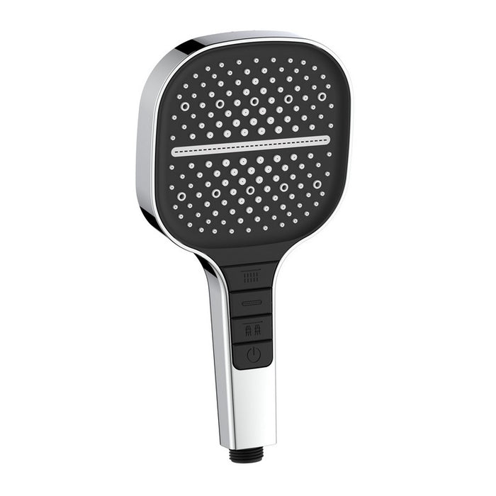 Doccino cromo e nero con pulsanti integrati 3 getti - serie Mercurio