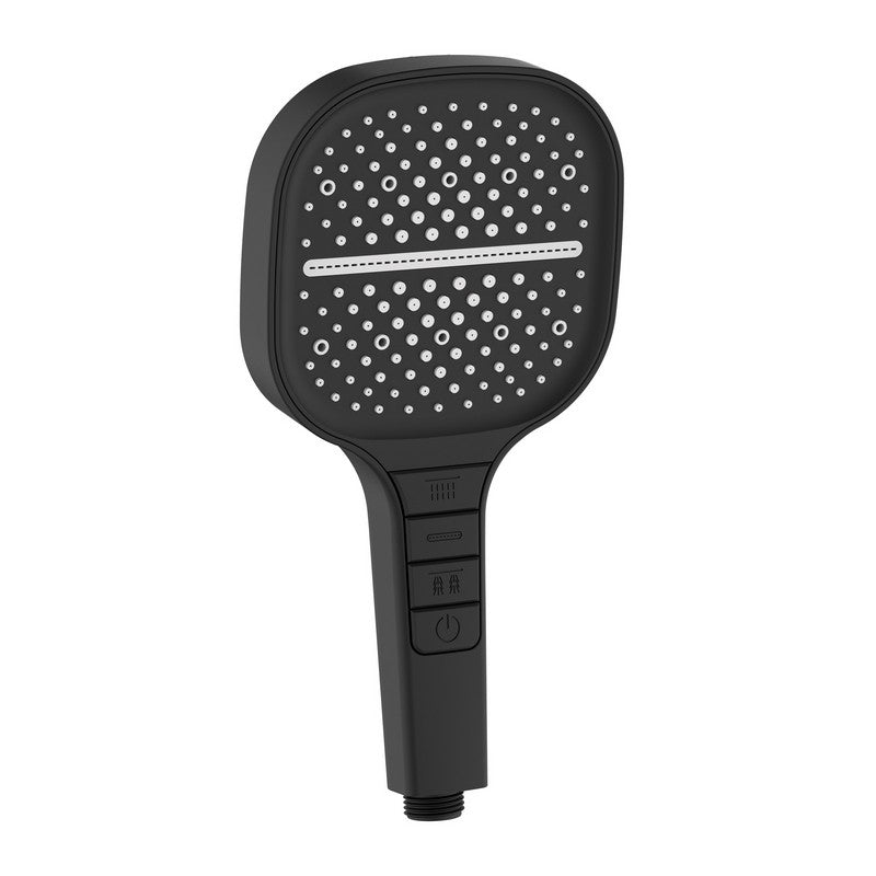 Doccino nero con pulsanti integrati 3 getti - serie Mercurio