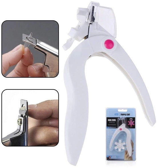 Taglierino per unghie in acciaio inossidabile - Falsatore per unghie - Set di punte per unghie - Strumento per manicure - Clip per unghie DIY francese - Dimensioni 11,7 x 21,2 cm - Taglierino per unghie portatile