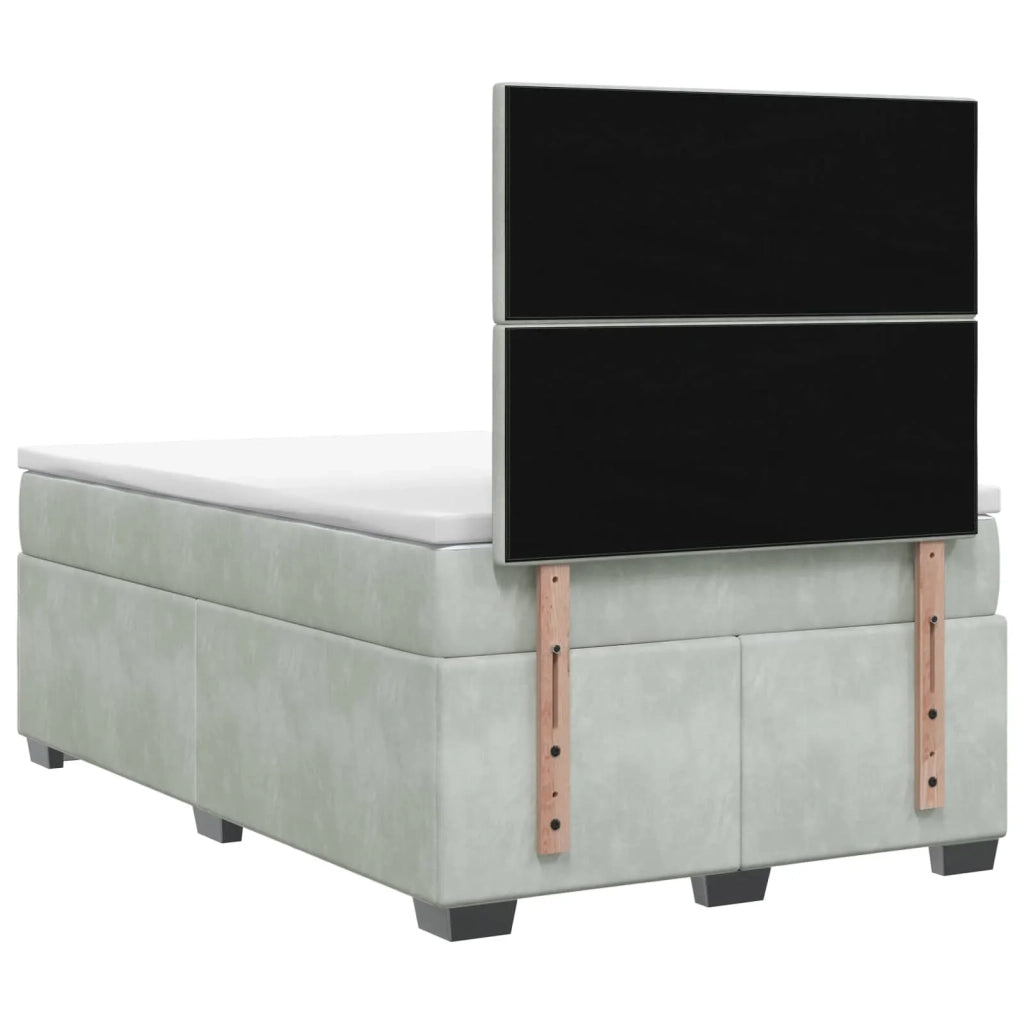 Letto box spring con materasso Grigio Chiaro 120 x 190 cm 3453602