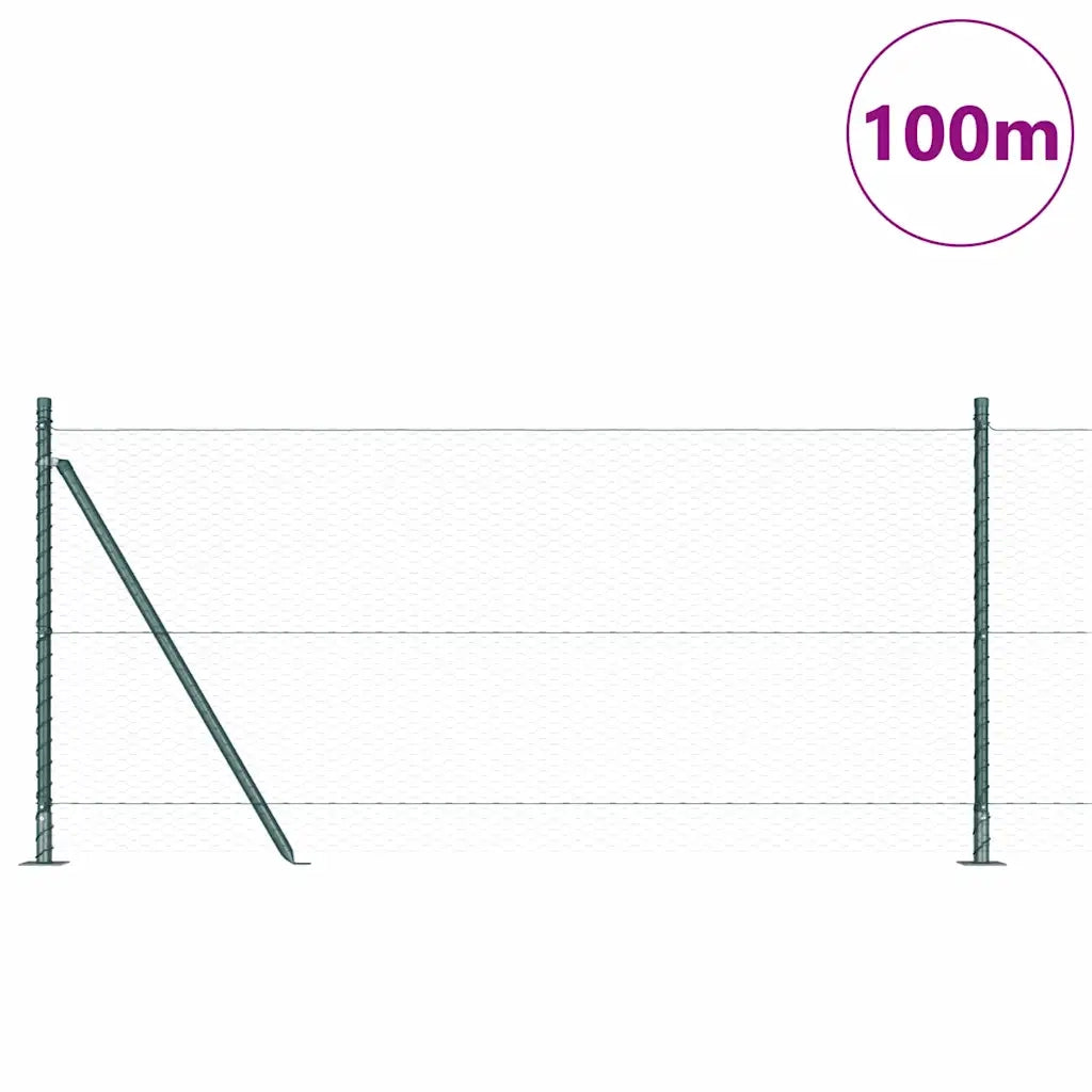 Palo della recinzione Verde 100 x 0,8 m (rete da 25 mm)