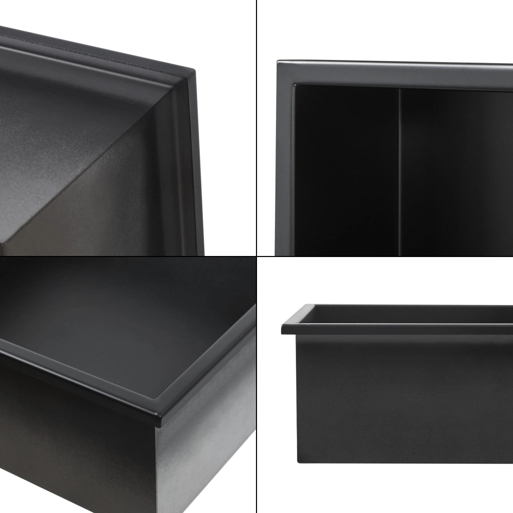 Mensola da Incasso Kristinehamn Nicchia da Parete 62 x 32 x 10 cm Nero opaco [neu.haus]