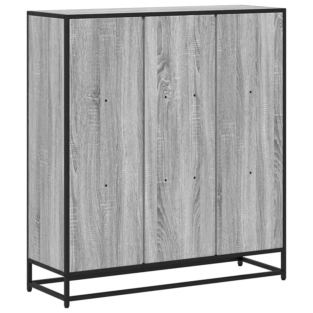 Libreria Grigio Sonoma 97,5x33x107,5 cm Multistrato e Metallo 3300863