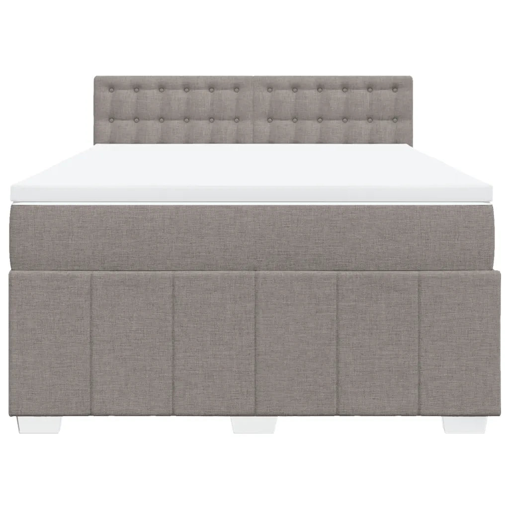 Giroletto a Molle con Materasso Tortora 160x200 cm in Tessuto