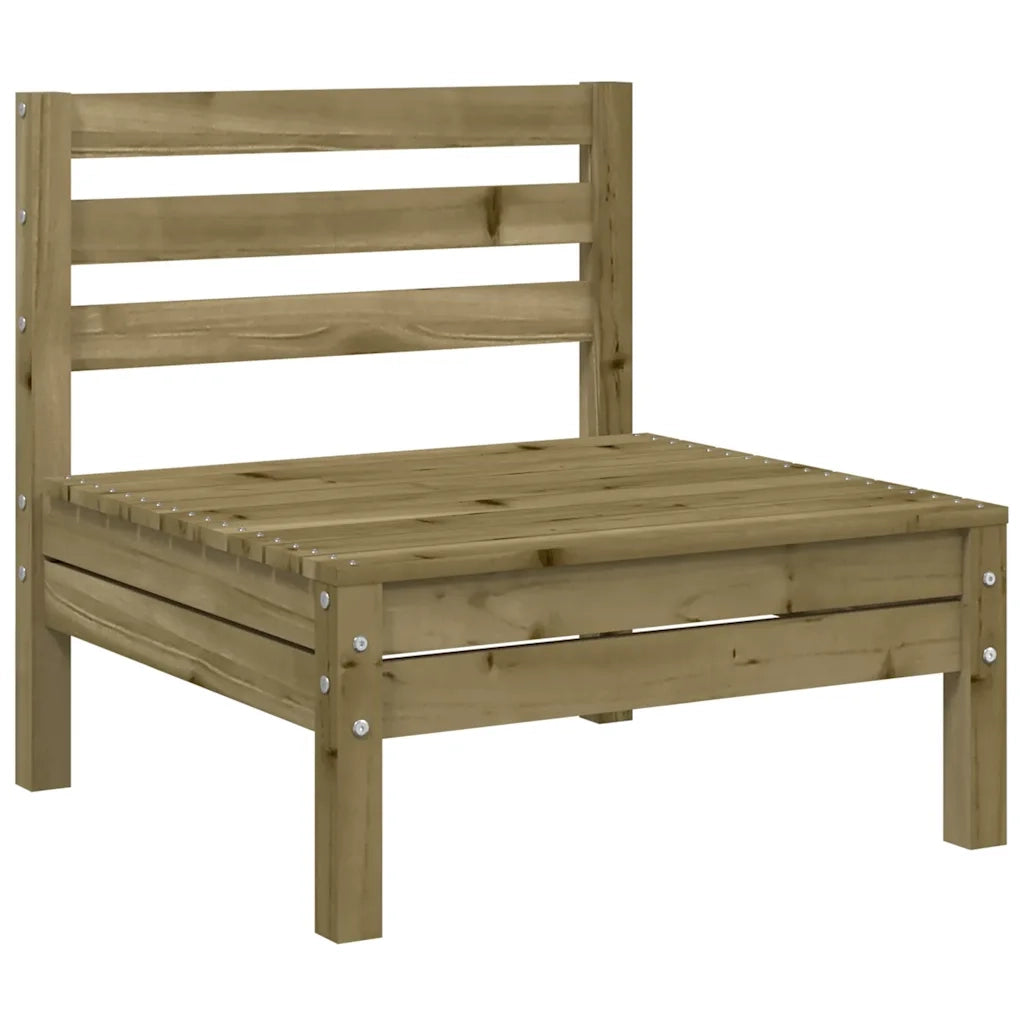 Divano da esterno-Divano da Giardino a 3 Sedute in Legno Impregnato di Pino 818097