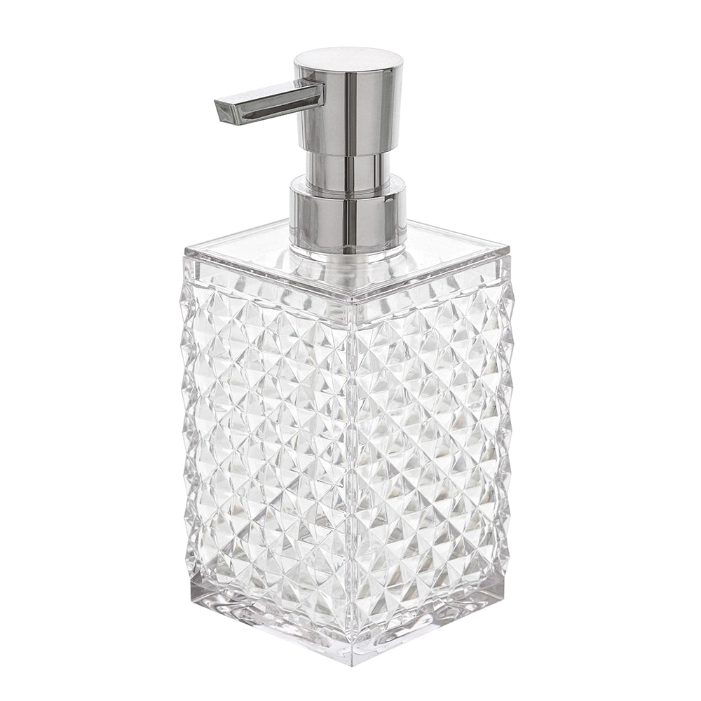 Dispenser Sapone Bianco Trasparente in Plastica AS