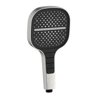 Doccino acciaio spazzolato e nero con pulsanti integrati 3 getti - serie Mercurio