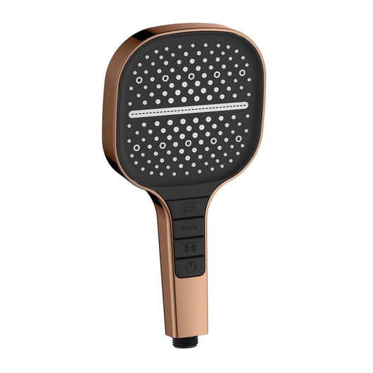 Doccino rame lucido e nero con pulsanti integrati 3 getti - serie Mercurio