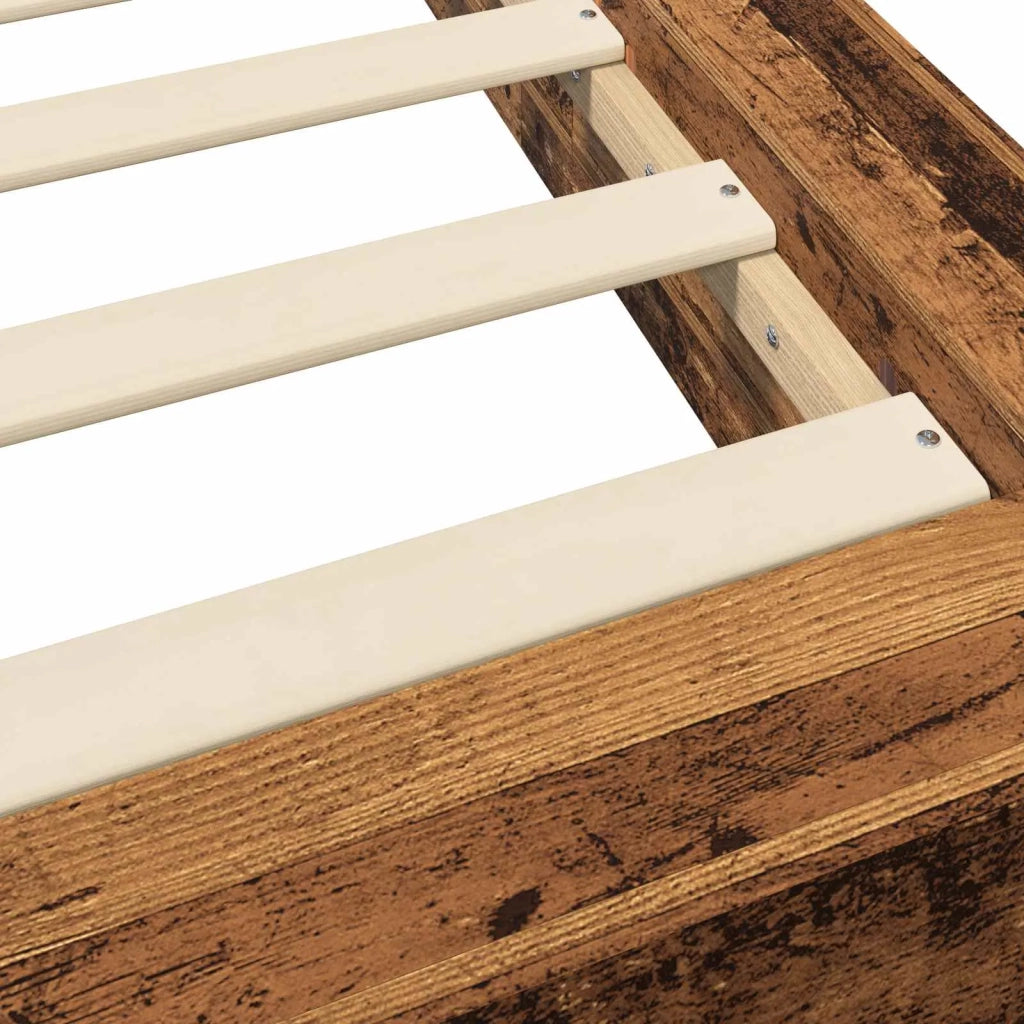 Struttura letto a pavimento Legno antico 80 x 210 cm 3429702