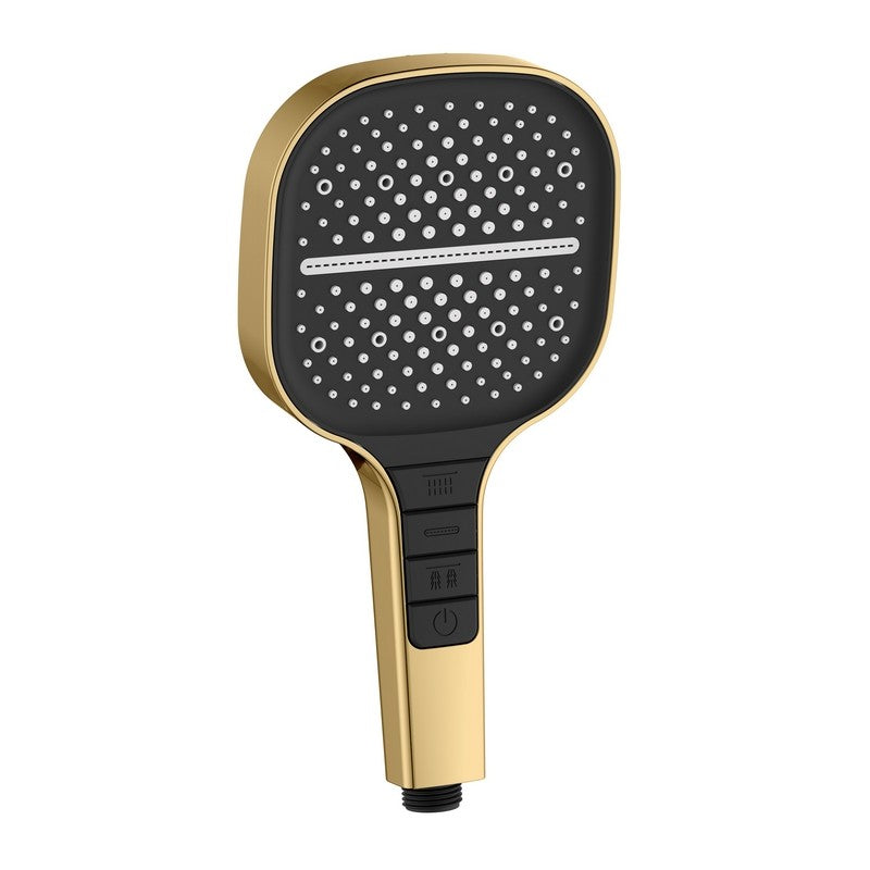 Doccino oro opaco e nero con pulsanti integrati 3 getti - serie Mercurio