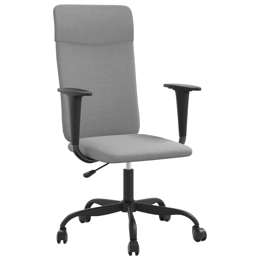 Sedia da Ufficio Regolabile Grigio Chiaro Rete e Similpelle 353017