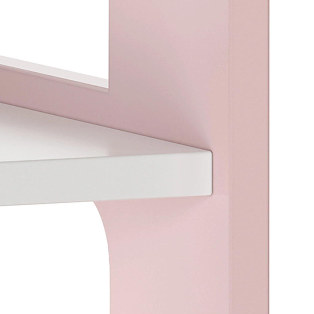 Guardaroba Aperto Vestnes per Cameretta Porta Abiti a Misura di Bimbi 114x77x30 cm Rosa [en.casa]