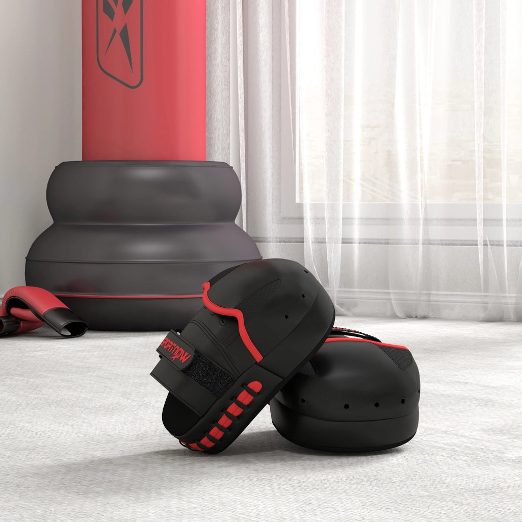 Manubri da Boxe Curvi per Allenamento Muay Thai MMA ¨C Zephmum ¨C Nero