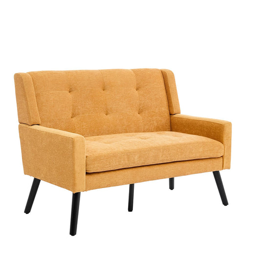 Banquette 2 posti in lino - Xylo - Piedi in legno massello antiscivolo, cuscini in schiuma ad alta densit¨¤