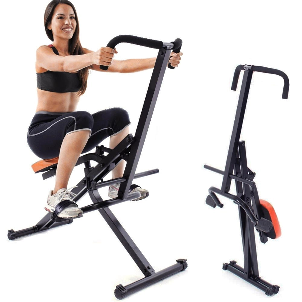 Attrezzo Total Fitness Allenamento Palestra Cardio Addominali Crunch Pieghevole Struttura in Acciaio Inox