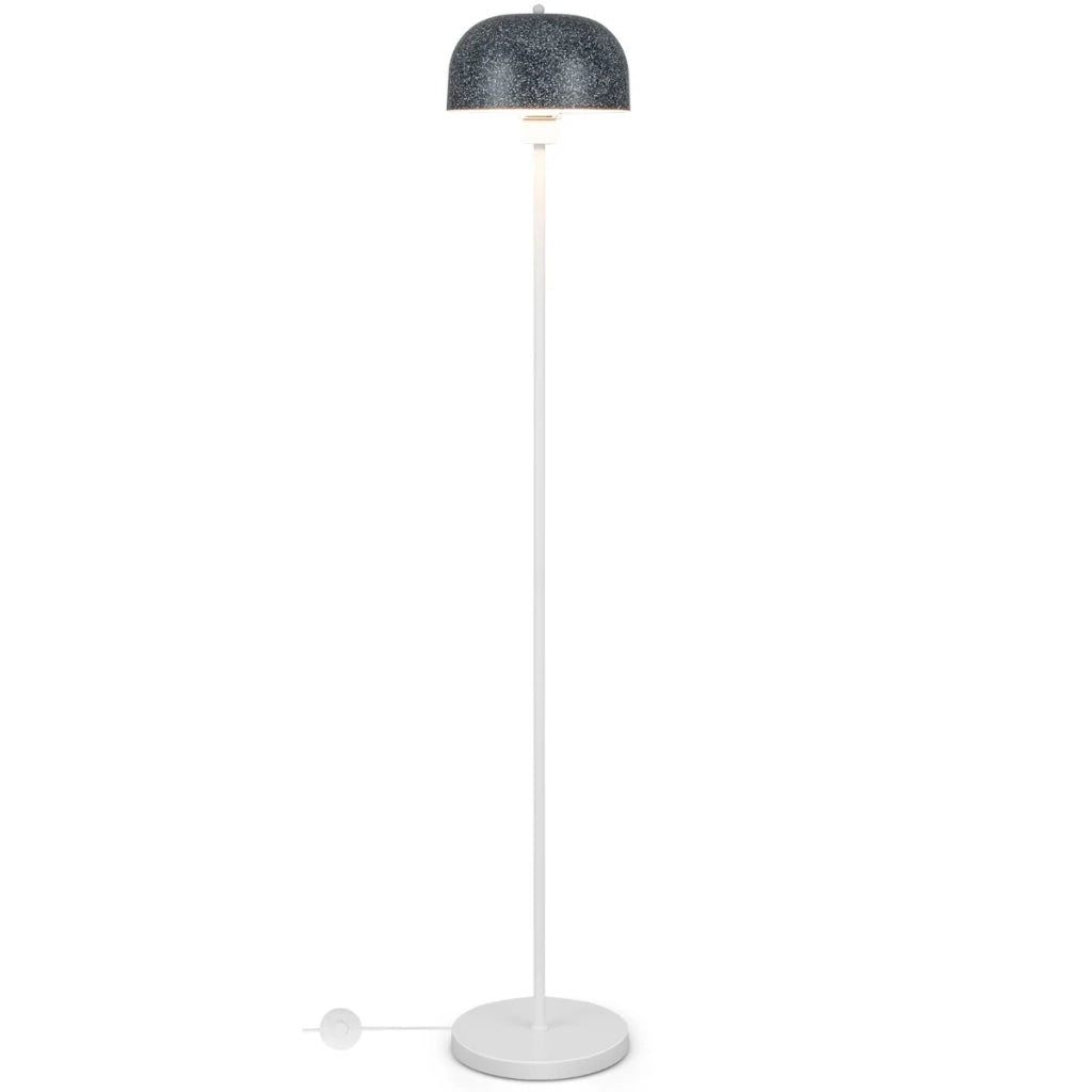 Lampada da terra 26 x 146 cm stabilità ottimale interruttore a pedale design moderno in metallo bianco 20_0021018