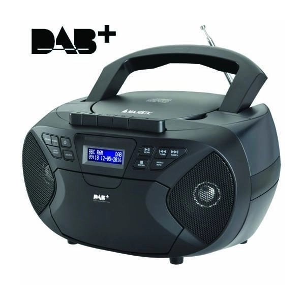 New majestic ah-2430 dab impianto stereo portatile analogico nero - 112430