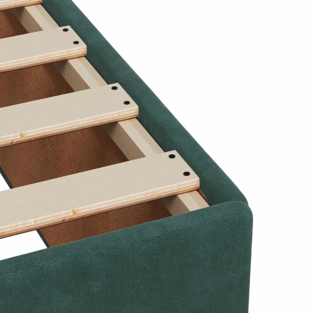 Letto box spring con materasso Verde Scuro 160 x 200 cm Velluto 3453683