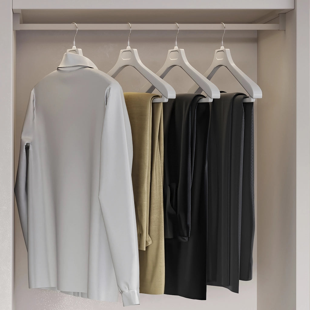 Emuca Kit tubo per armadio Luxe, 1,15 m, Color grigio pietra, Alluminio e Tecnoplastica, 1 kit