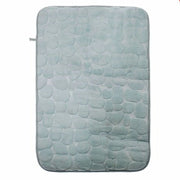Trade Shop - Tappeto Tappetino Tessuto Effetto Sassi Per Arredo Bagno 45 X 70cm 79931 Azzurro -