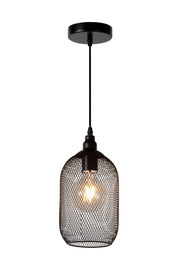 Lucide MESH lampada a sospensione nera metallo E27 Ø15