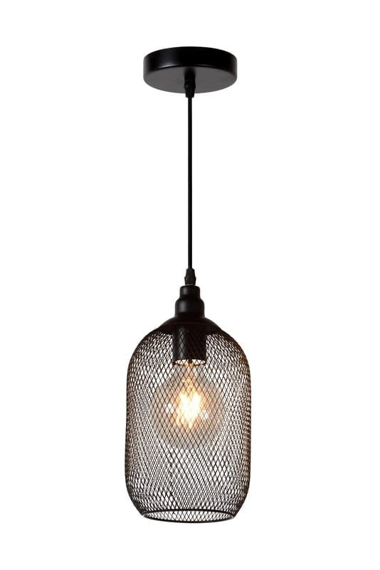 Lucide MESH lampada a sospensione nera metallo E27 Ø15