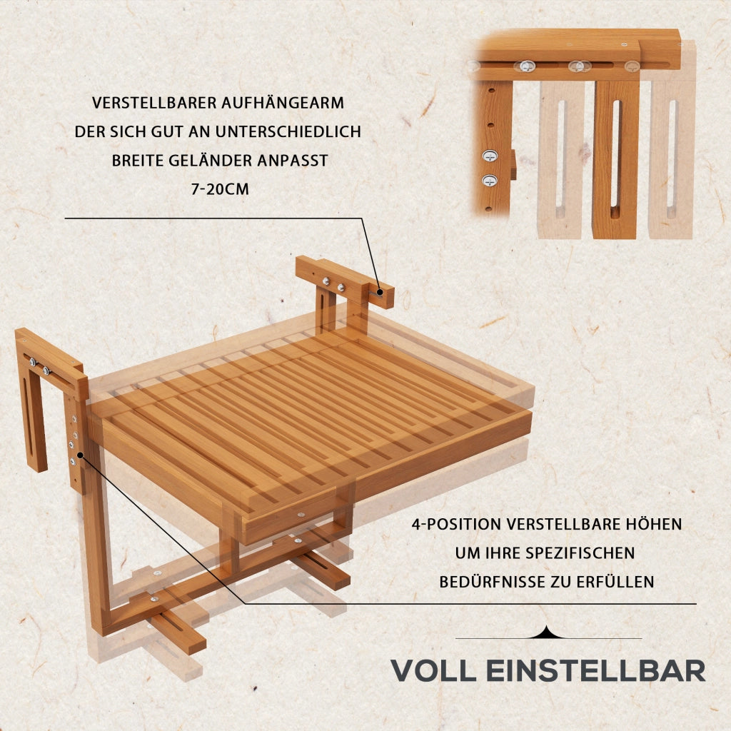 Tavolo pieghevole da esterno ¨C Zephmum ¨C Teak 68x65x55 cm