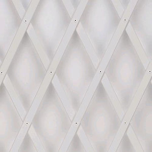 Traliccio Grigliato Estensibile in PVC per Piante rampicanti Balcone Giardino terrazza 4x1 mt Bianco