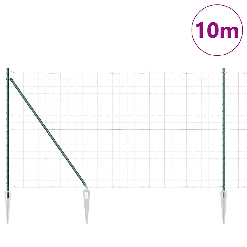 Recinzione con Posto Verde 1,5 x 10 m Acciaio