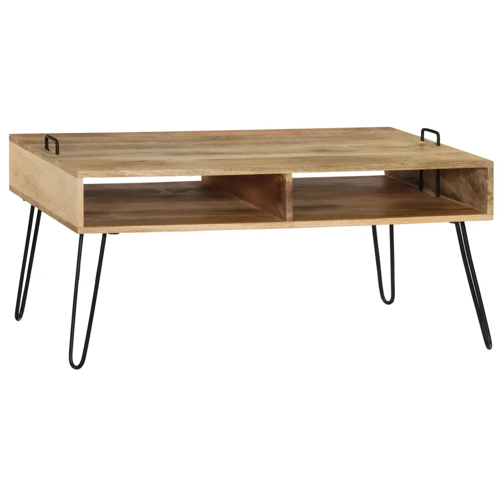 Tavolino da CaffÃ¨ in Legno Massello di Mango 100x60x45 cm cod mxl 8919