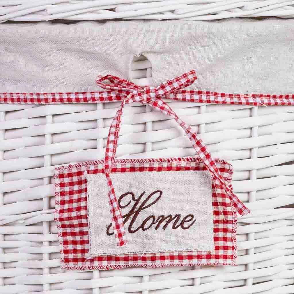 Cesto portabiancheria in vimini grigio 43x43x52h cm