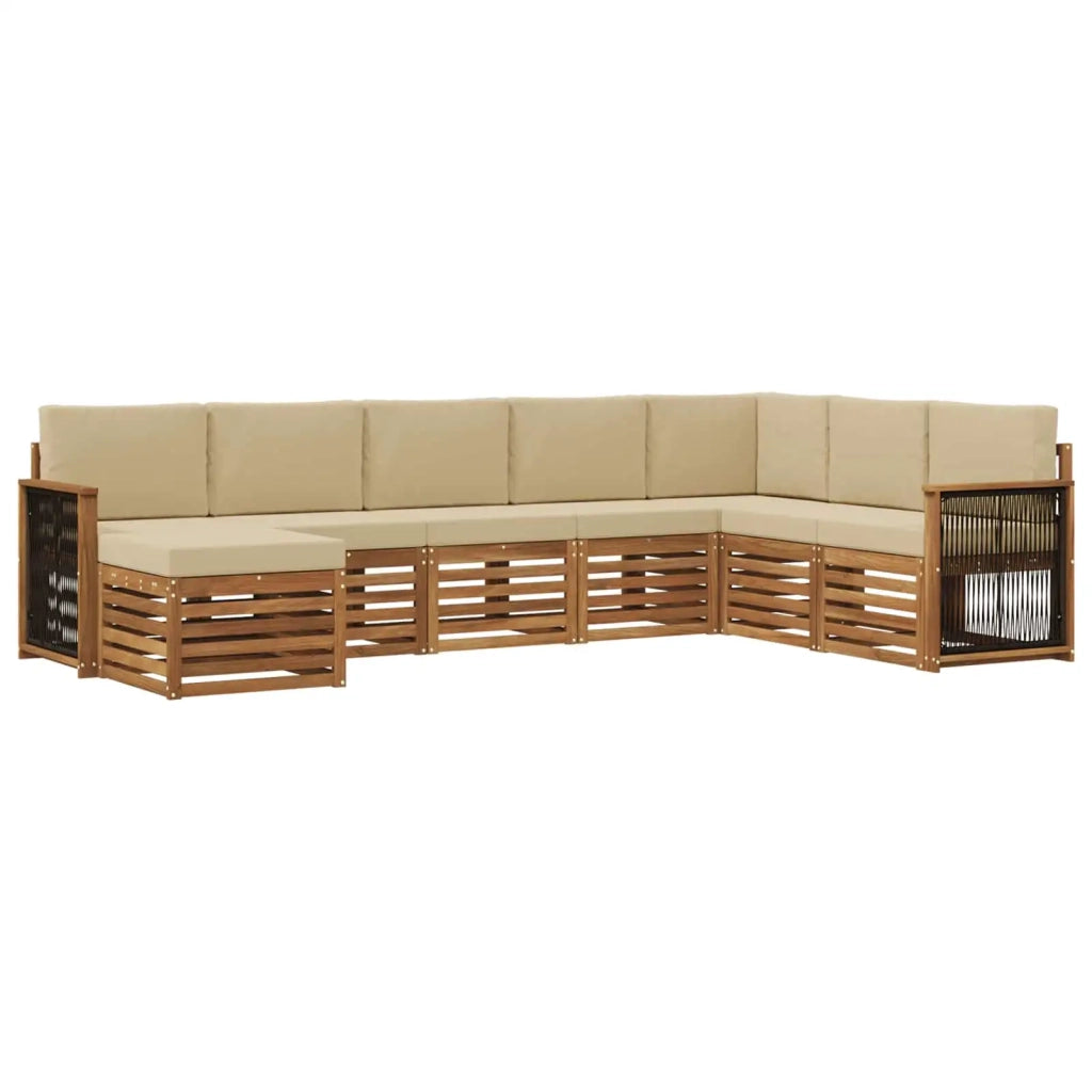 Set di divani da esterno 6 pz Naturale 3384714