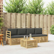 Set di divani da esterno 5 pcs Bianco e Antracite Poliestere 3391337